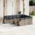 Set canapele de grădină cu perne, 11 piese, gri, poliratan GartenMobel Dekor
