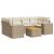 Set canapele de grădină, 7 piese, cu perne, bej, poliratan GartenMobel Dekor