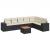 Set mobilier de grădină cu perne, 8 piese, negru, poliratan GartenMobel Dekor