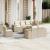 Set canapele de grădină, 9 piese, cu perne, bej, poliratan GartenMobel Dekor