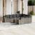 Set canapele de grădină cu perne, 11 piese, gri, poliratan GartenMobel Dekor