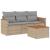 Set canapele de grădină, 4 piese, cu perne, bej, poliratan  GartenMobel Dekor