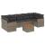 Set canapele de grădină cu perne, 8 piese, gri, poliratan GartenMobel Dekor