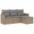 Set canapele de grădină, 4 piese, cu perne, bej, poliratan GartenMobel Dekor