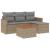Set canapele de grădină cu perne, 5 piese, bej, poliratan GartenMobel Dekor