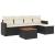 Set mobilier de grădină cu perne, 6 piese, negru, poliratan GartenMobel Dekor