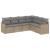 Set canapele de grădină cu perne, 6 piese, bej, poliratan GartenMobel Dekor