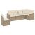 Set canapele de grădină cu perne, 6 piese, bej, poliratan GartenMobel Dekor