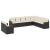Set canapele de grădină cu perne, 10 piese, negru, poliratan GartenMobel Dekor