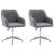 Scaune de bucătărie pivotante, 2 buc., gri deschis, textil GartenMobel Dekor