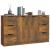 Servantă, 3 buc., stejar fumuriu, lemn prelucrat GartenMobel Dekor