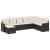 Set mobilier de grădină cu perne, 8 piese, negru, poliratan GartenMobel Dekor