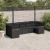 Set canapele de grădină cu perne, 7 piese, negru, poliratan GartenMobel Dekor