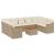 Set canapele de grădină cu perne, 10 piese, bej, poliratan GartenMobel Dekor