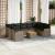 Set mobilier de grădină cu perne, 10 piese, gri, poliratan GartenMobel Dekor