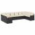 Set canapele de grădină cu perne, 10 piese, negru, poliratan GartenMobel Dekor