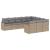 Set canapele de grădină cu perne, 10 piese, bej, poliratan GartenMobel Dekor