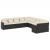 Set canapele de grădină cu perne, 10 piese, negru, poliratan GartenMobel Dekor