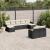 Set mobilier de grădină cu perne, 9 piese, negru, poliratan GartenMobel Dekor
