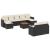 Set canapele de grădină cu perne, 10 piese, negru, poliratan GartenMobel Dekor
