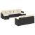 Set canapele de grădină cu perne, 10 piese, negru, poliratan GartenMobel Dekor