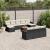 Set canapele de grădină cu perne, 11 piese, negru, poliratan GartenMobel Dekor