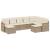 Set canapele de grădină, 9 piese, cu perne, bej, poliratan GartenMobel Dekor