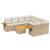 Set canapele de grădină, 9 piese, cu perne, bej, poliratan GartenMobel Dekor