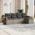 Set canapea de grădină cu perne, 5 piese, gri, poliratan GartenMobel Dekor