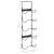 Suport sticle de vin montat pe perete, 5 sticle, negru, fier GartenMobel Dekor