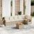 Set canapele de grădină, 7 piese, cu perne, bej, poliratan GartenMobel Dekor