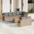 Set canapele de grădină, 9 piese, cu perne, bej, poliratan GartenMobel Dekor