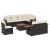 Set mobilier de grădină cu perne, 9 piese, negru, poliratan GartenMobel Dekor