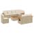 Set canapele de grădină, 9 piese, cu perne, bej, poliratan GartenMobel Dekor