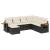 Set canapele de grădină cu perne, 7 piese, negru, poliratan GartenMobel Dekor