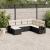 Set canapele de grădină cu perne, 7 piese, negru, poliratan GartenMobel Dekor