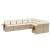Set canapele de grădină, 9 piese, cu perne, bej, poliratan GartenMobel Dekor