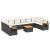 Set canapele de grădină cu perne, 11 piese, negru, poliratan GartenMobel Dekor