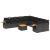 Set canapele de grădină cu perne, 11 piese, negru, poliratan GartenMobel Dekor