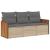 Set canapele de grădină, 3 piese, cu perne, bej, poliratan GartenMobel Dekor