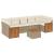 Set canapele de grădină, 8 piese, cu perne, bej, poliratan GartenMobel Dekor