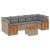 Set canapele de grădină, 8 piese, cu perne, bej, poliratan GartenMobel Dekor