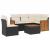 Set mobilier de grădină cu perne, 6 piese, negru, poliratan GartenMobel Dekor