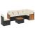 Set canapele de grădină cu perne, 7 piese, negru, poliratan GartenMobel Dekor