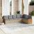 Set canapele de grădină, 7 piese, cu perne, bej, poliratan GartenMobel Dekor