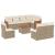 Set canapele de grădină, 9 piese, cu perne, bej, poliratan GartenMobel Dekor