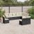 Set canapele de grădină cu perne, 10 piese, negru, poliratan GartenMobel Dekor