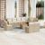 Set canapele de grădină cu perne, 11 piese, bej, poliratan GartenMobel Dekor