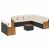 Set canapele de grădină cu perne, 10 piese, negru, poliratan GartenMobel Dekor