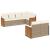 Set canapele de grădină, 7 piese, cu perne, bej, poliratan GartenMobel Dekor